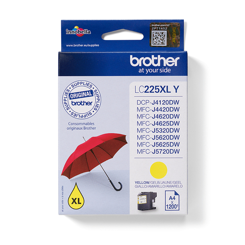 Brother LC225XLY Inkjet Cartridge High Yield Yellow LC225XLY - image 1
