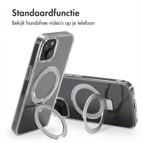 Accezz Ring Stand Backcover met MagSafe iPhone 14 - Transparant, afbeelding 3