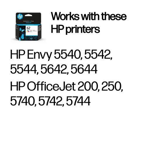 Original HP 62 Tri-Colour Ink Cartridge - image 2