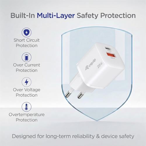 Equip 2-Port 20W GaN USB PD Charger, USB-C x 1, USB-A x 1 – image 6