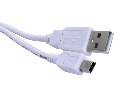 Sandberg 5m USB 2.0 USB-kaabel USB A Mini-USB B Valge