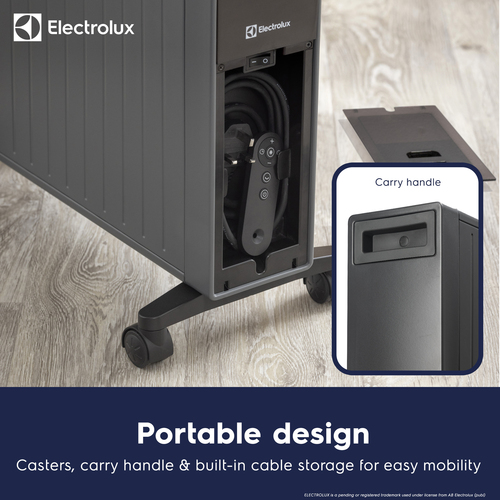 Electrolux 2000W Digital Oil Filled Radiator - Grey Grey - image 5