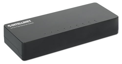 INTELLINET Desktop 8-Port Fast Ethernet Switch zwart, afbeelding 2