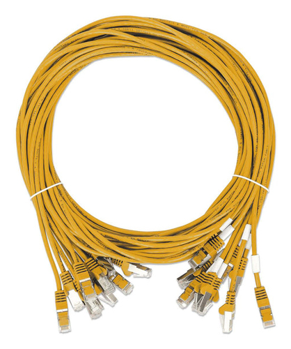 CAT8.1 U/FTP SLIM NETWORK PATCH CABLE, 10 FT., YELLOW, 10-PACK