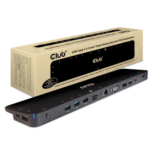 CLUB3D USB TC3.2 Gen 1 Trip dyn PD C60W-100W