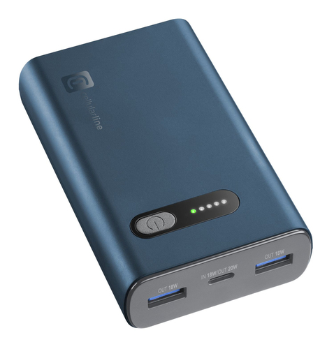 Cellularline 8018080484582 Литий-ионная (Li-Ion) 10000 mAh Синий