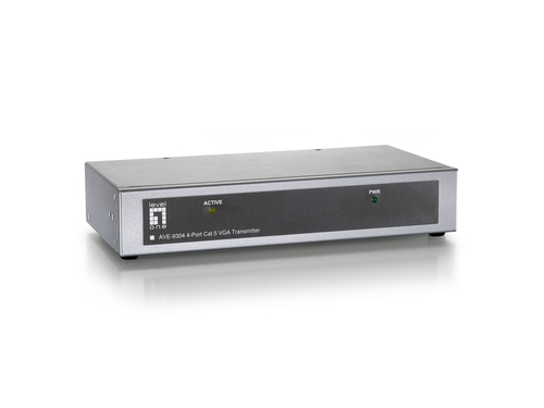 LevelOne AVE-9304 4-port LR Cat.5 A/V Transmitter Video/audio ekspander