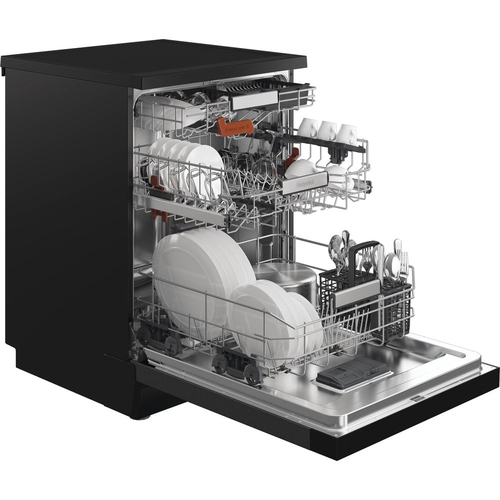 Hotpoint H8F HP51BS UK Full Size Dishwasher - Black Steel - B Rated, Black - image 3