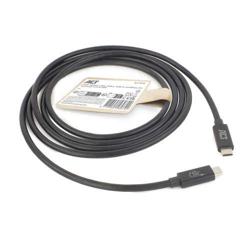 ACT Connectivity USB4 20Gbps 240W USB Type-C kabel, USB-IF gecertificeerd, 2 meter, afbeelding 2