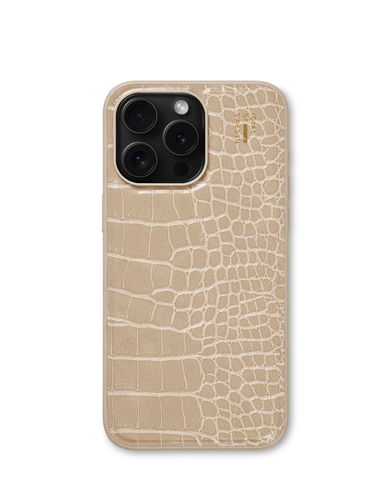 iDeal of Sweden Vegan Leather Case MagSafe iPhone 15 Pro Max Warm Beige Croco – image 1