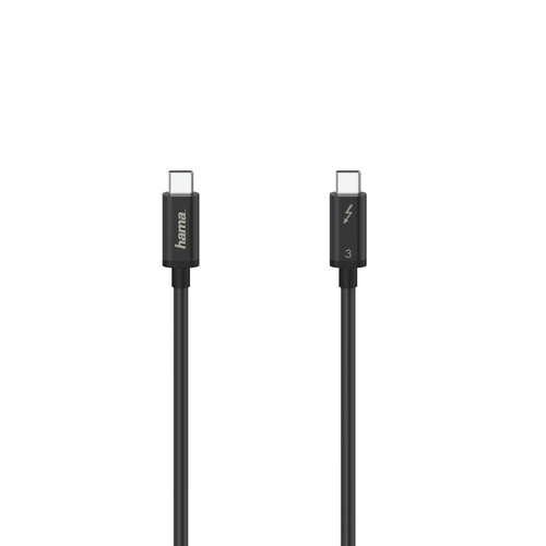 Hama USB-C USB кабель Thunderbolt 3 0,5 m USB C 40 Gbit/s Черный