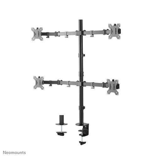 Neomounts FPMA-D550D4 - Bevestigingskit (bureauklembevestiging, pakkingring bevestiging, paal, 4 VESA-adapters, 4 armen), afbeelding 4