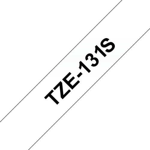 Brother TZE131S Black on Clear 4M x 12mm Gloss Tape - image 1