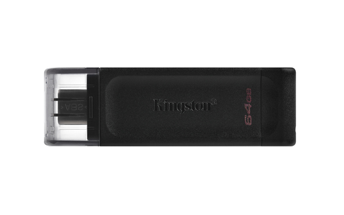 Kingston Technology DataTraveler 70 USB флеш накопитель 64 GB USB Type-C 3.2 Gen 1 (3.1 Gen 1) Черный
