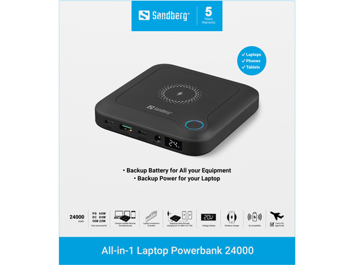 Sandberg All-in1 Laptop Powerbank 24000 – image 8