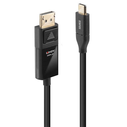 Lindy 43301 видео кабель адаптер 1 m USB Type-C DisplayPort Черный
