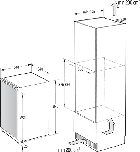 Gorenje RI409EP1 fridge Built-in