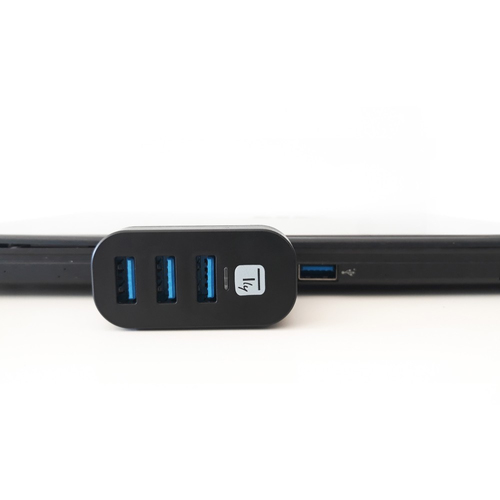Techly 180° Drehbarer Hub 3*USB 3.0 met Kabel, afbeelding 4