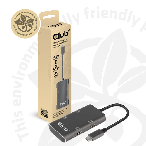 CLUB3D USB Gen2 Type C to 2x USB A + 2x USB C Data Hub – image 7