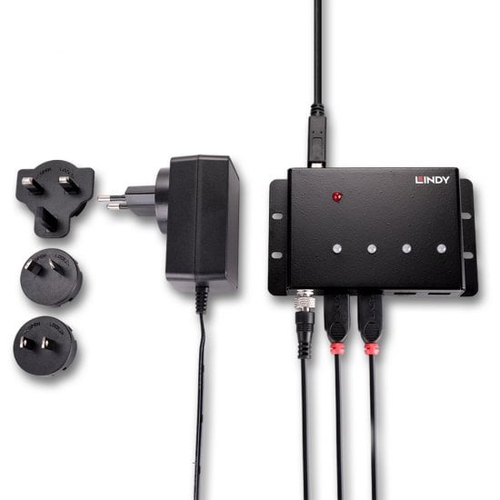 Lindy 443492 USB 3.2 Gen 1 hub 4 ports Black USB hubs splitters ad... - image 5