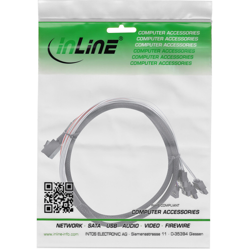 InLine 27630B Serial Attached SCSI (SAS)-kabel 1 m Zwart, afbeelding 2