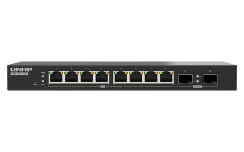 QNAP QSW-L2110-2S8T-US LITE MANAGEMENT SWITCH, 8 PORTS 2.5GBE RJ45, 2 PORTS 10GB