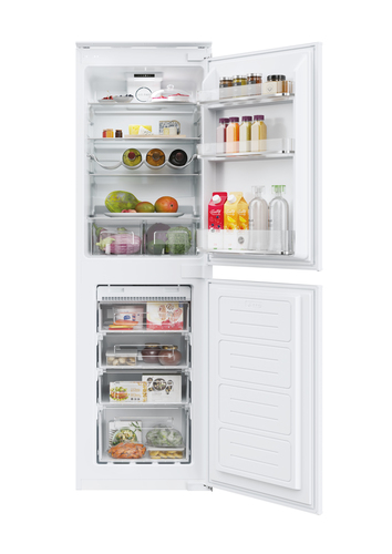 Hoover HOB50N518EVK 177cm 50/50 Integrated Frost Free Fridge Freezer with Sliding Door Hinge - White - E Rated, White - image 2