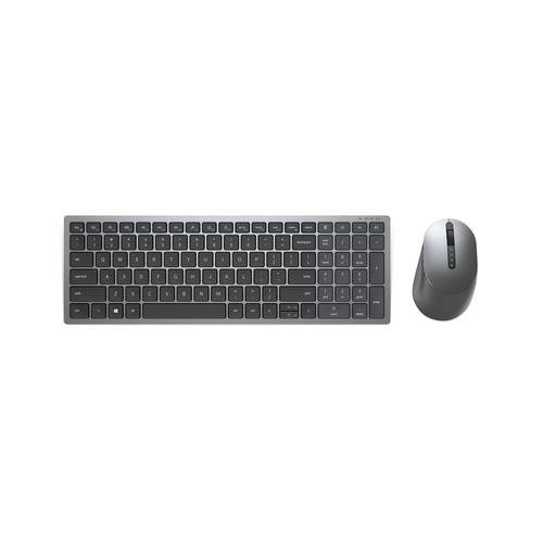DELL KM7120W клавиатура Мышь входит в комплектацию Офисная РЧ беспроводной + Bluetooth QWERTY Международный американский стандарт Серый, Титановый