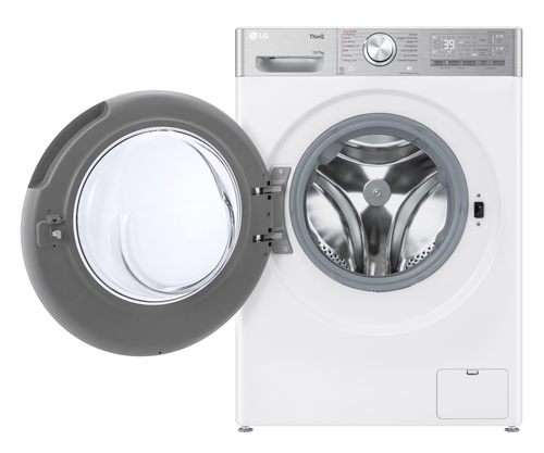 LG D4R9513TPWC washer dryer Freestanding Front-load Silver, White – image 2