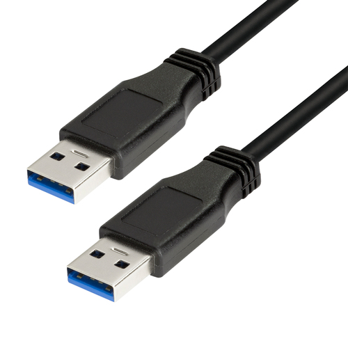 LogiLink - USB-kabel - USB Type A (han) til USB Type A (han) - USB 3.0 - 2 m - formet - sort