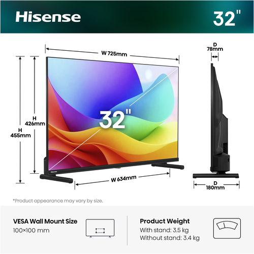 Hisense 32E5STUK TV 81.3 cm (32") Full HD Smart TV Wi-Fi Black – image 2