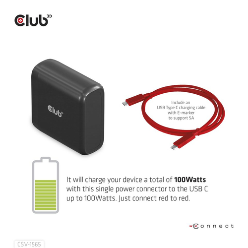 CLUB3D USB Gen1 Type-C Triple Display DP1.4 Alt mode Smart PD3.0 Charging Dock with 100 Watt Power S, afbeelding 5