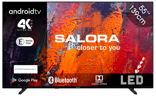Salora 55UA550 TV 139.7 cm (55") 4K Ultra HD Smart TV Wi-Fi Black 250 cd/m²