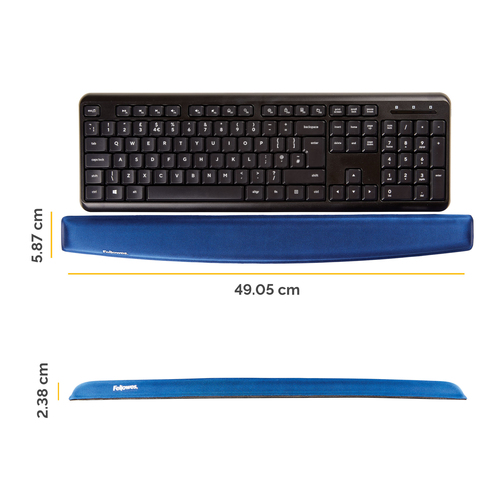 Fellowes Memory Foam Keyboard Wrist Support Sapphire Blue - image 2