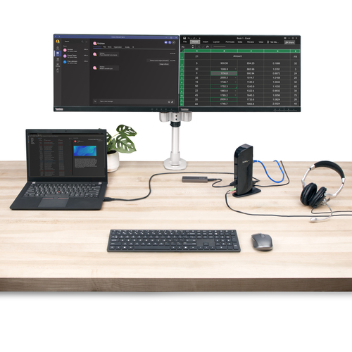 StarTech.com Dual Monitor USB 3.0 Docking Station with HDMI - DVI - 6 x USB Ports~Dual Monitor USB 3.0 Laptop Docking Station with HDMI & DVI/VGA, 6x USB-A Hub, – image 7