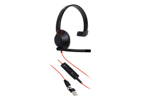 HP Poly Blackwire 5210 Monaural USB-C Headset +3.5mm Plug +USB-C/A Adapter (Bulk) – image 2
