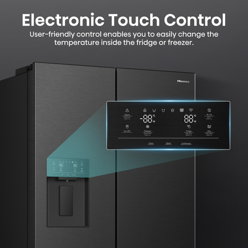 Hisense RF815N4SEFE Wifi Connected Plumbed Frost Free Multi-door American Fridge Freezer - Stainless Steel - E Rated, Stainless Steel - image 4