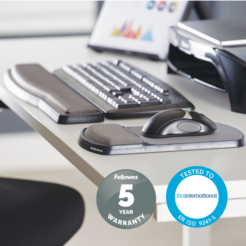 Fellowes Height Adjustable Gel Keyboard Wrist Rest Graphite - 9374201 - image 5
