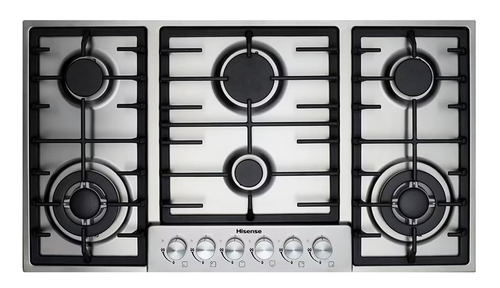 Hisense HGH961SS hob Black Built-in Gas 6 zone(s)
