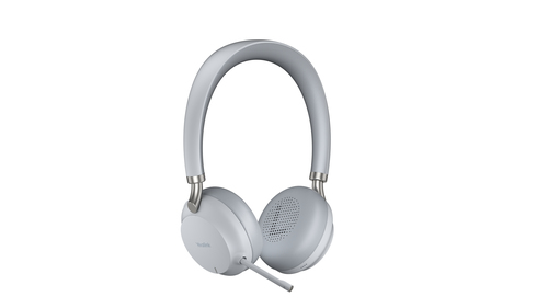 Yealink BH72 Teams + BHC76 Гарнитура Беспроводной Оголовье Офис/колл-центр USB Type-C Bluetooth Зарядная стойка Светло-серый