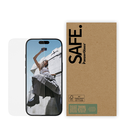 PanzerGlass SAFE. by ® Screen Protector iPhone 18 Pro | 17 | 17 Pro | 16 Pro | Ultra-Wide Fit | Bulk Protector de pantalla Apple 50 pieza(s)