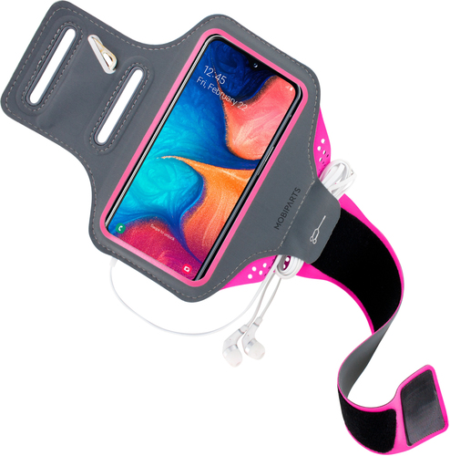 Mobiparts Comfort Fit Sport Armband Samsung Galaxy A20e (2019) Neon Pink – image 2