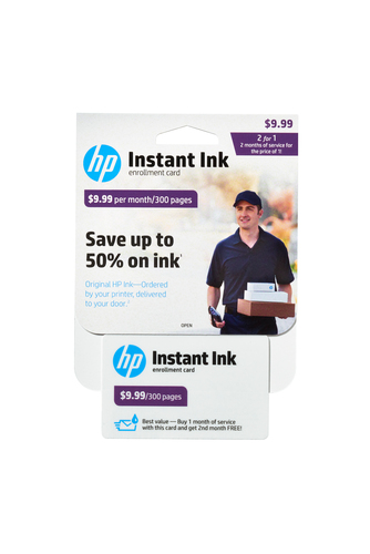 HP Instant Ink - 1st Month Enrolment Card - no POSA/GB - 300-page plan – image 1
