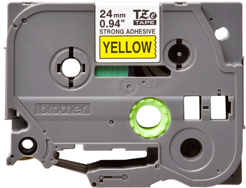 Brother P-Touch TZe Laminated Tape 24mm x 8m Black on Yellow TZES651 - image 2