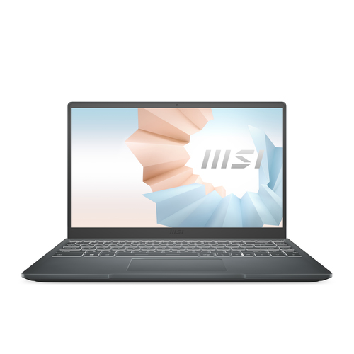 MSI Modern 14 B11SBU-498XES Intel® Core™ i7 i7-1165G7 Ноутбук 35,6 cm (14") Full HD 16 GB DDR4-SDRAM 512 GB Твердотельный накопитель (SSD) NVIDIA GeForce MX450 Wi-Fi 6 (802.11ax) Windows 10 Home Серый