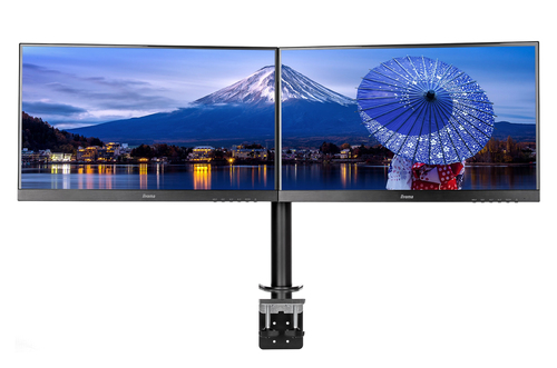 iiyama Dubbele bureausteun arm DS1002C-B1 monitorarm, afbeelding 3