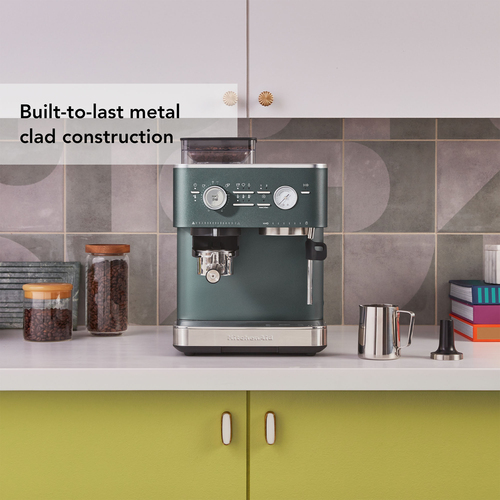 KitchenAid Semi Automatic Espresso Machine with Burr Grinder Juniper - image 2