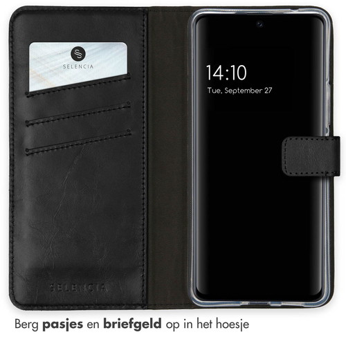 Selencia Echt Lederen Bookcase Samsung Galaxy A53 - Zwart, afbeelding 3