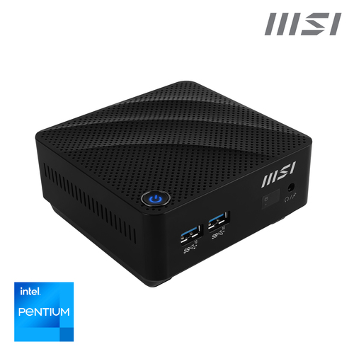 MSI Cubi N JSL COMPACT N6000 4GB W11P Intel Pentium N DDR4-SDRAM 128 GB Твердотельный накопитель (SSD) Windows 11 Pro Mini PC Мини-ПК Черный