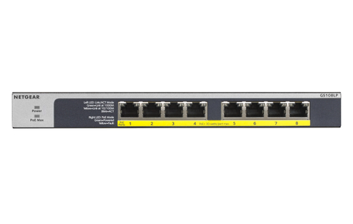 Netgear ProSAFE GS108LP Unmanaged Wired 1000Mbps Gigabit Ethernet 8 Ports Network Switch - image 1